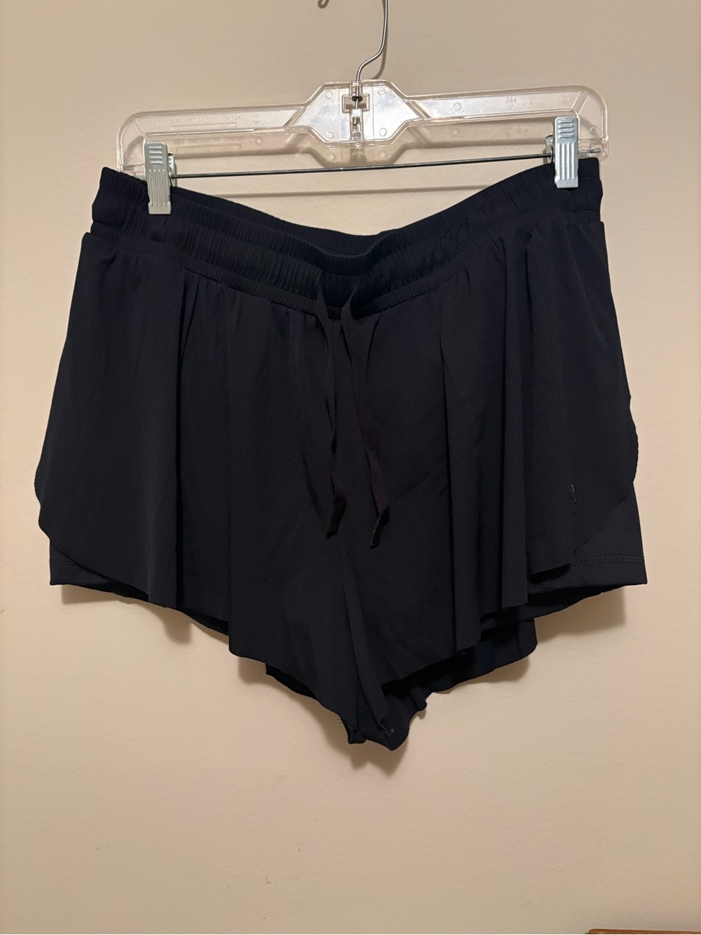 JoyLab Black Athletic Overlay Shorts with Drawstring Waist